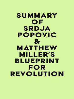cover image of Summary of Srdja Popovic & Matthew Miller's Blueprint for Revolution